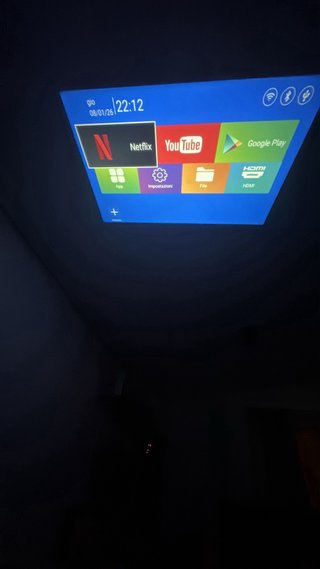 Mini Proyector LED Azul y Blanco