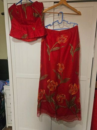Conjunto fiesta rojo con tul