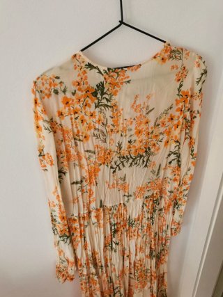 Vestido largo estampado floral Zara Talla M