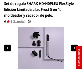 Moldeador y Secador Shark Morado y Negro