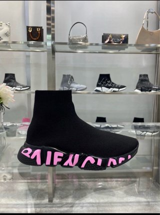 Balenciaga Speed Trainer Negro y Rosa