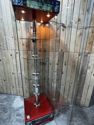 VITRINA EXPOSITORA GIRATORIA CON LUZ