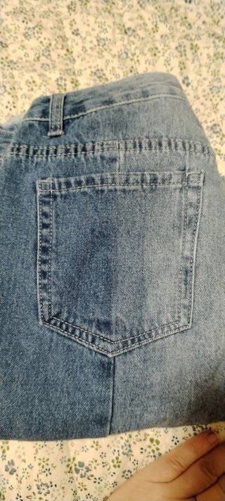 Pantalón vaquero patchwork azul Talla M