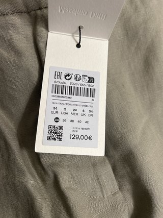 Pantalón de traje Massimo Dutti beige XS/34