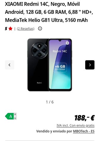 Redmi 14C 128GB como nuevo + funda y cable sin caj