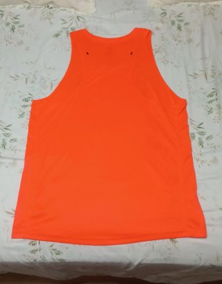 Camiseta deportiva Adidas sin mangas naranja