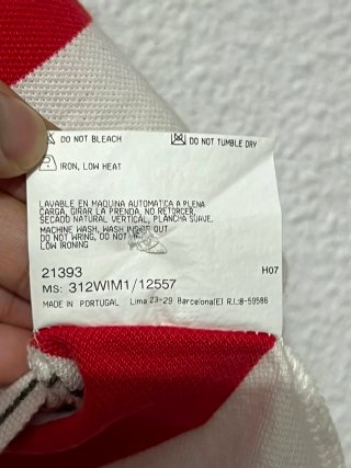Camiseta Polo Burberry Rayas Roja Talla M