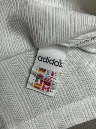 Polo Adidas vintage bianca con taschino - Taglia D