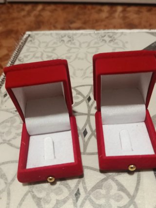 2 Cajas de Joyería Terciopelo Rojo