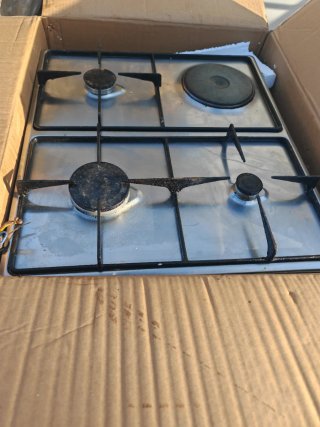 Placa de gas y vitrocerámica horno