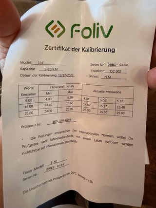Llave dinamométrica 1/4 Foliv