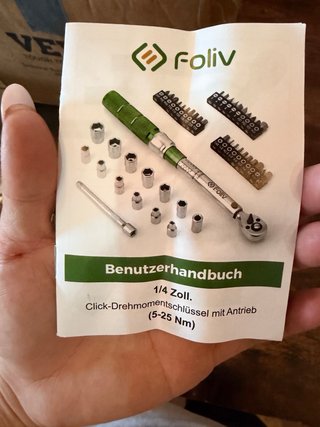 Llave dinamométrica 1/4 Foliv