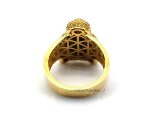 sello oro 18k con piedra con circonita