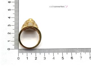 sello oro 18k con piedra con circonita