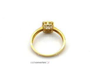anillo oro 18k con circonita