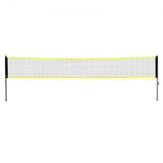 Juego de Red de Bádminton, Red de Bádminton para Playa, Parque y Jardín, Juego de Equipos de Bádminton Portátil, Red de Bádminton para Adultos y Niños con Postes, Bolsa de Transporte, 4 Raquetas d...