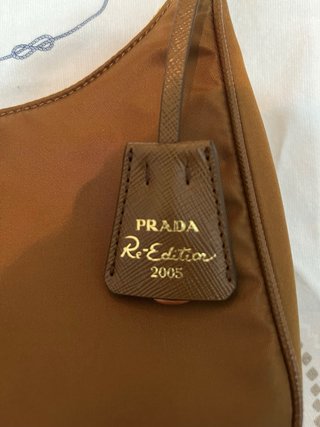 Bolso Prada Re-Edition 2005 Marrón Dorado