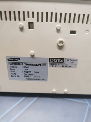 Fax, domestico samsung, model SF40