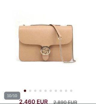 Bolso Gucci Beige Hebilla Dorada Nuevo