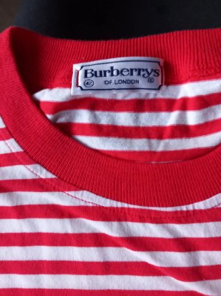 Camiseta Burberry Rayas Roja y Blanca Talla 42