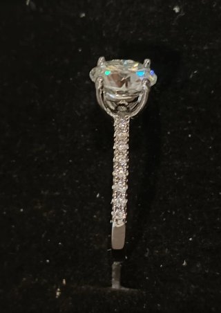 Anillo Moissanita Plata 395 Certificado