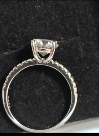 Anillo Moissanita Plata 395 Certificado