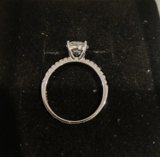 Anillo Moissanita Plata 395 Certificado