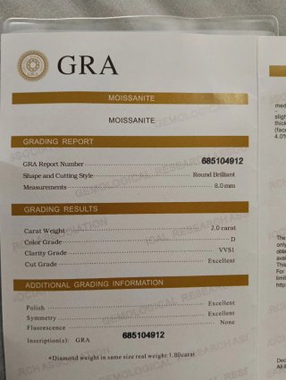Anillo Moissanita Plata 395 Certificado