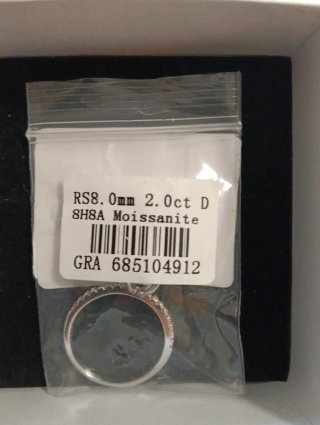 Anillo Moissanita Plata 395 Certificado