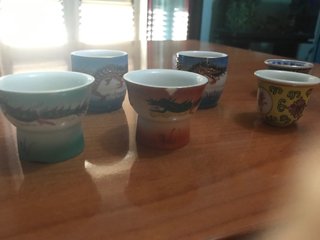Tazzine Orientali Porcellana Set 6 Pezzi