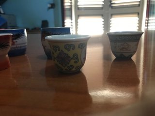 Tazzine Orientali Porcellana Set 6 Pezzi