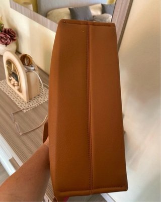 Borsa Carpisa marrone con tracolla rosa