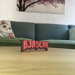 Letrero B3rserk Impresión 3D
