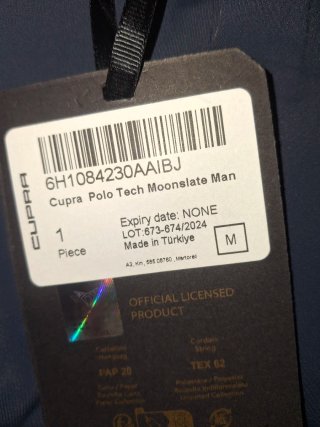 Polo Tech  Moonslate Man Cupra Azul Talla M