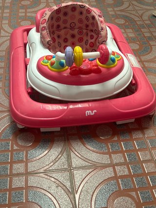 Andador para bebé rosa ms