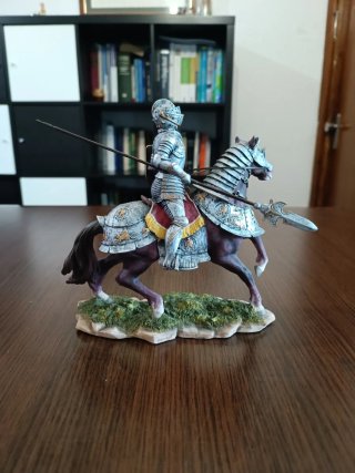 Figura Caballero Medieval a Caballo con Lanza