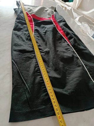 Vestito Cannella nero e rosso