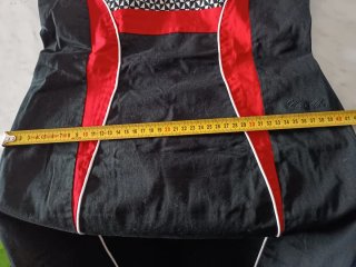 Vestito Cannella nero e rosso