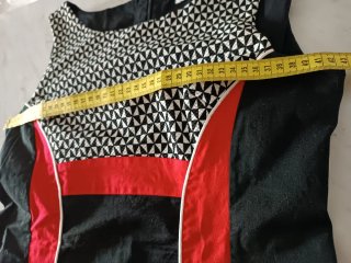 Vestito Cannella nero e rosso