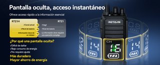 Retevis RT21H Walkie-Talkie 6 uds Negro