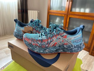 Zapatillas Asics Noosa Naranja y Turquesa