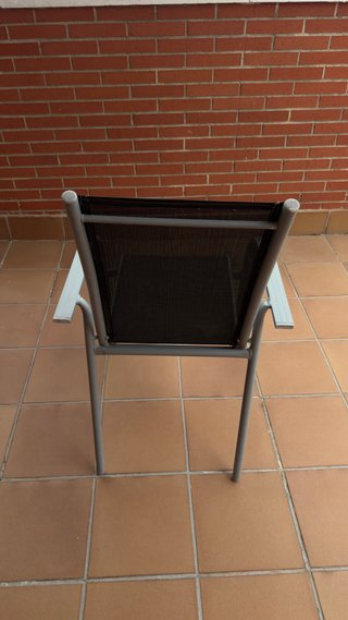 Mesa cristal y 4 sillas terraza