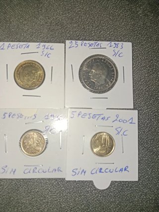 11 Monedas S/C España , euros 1999  y pesetas .