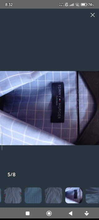 Camisa Tommy Hilfiger cuadros azul