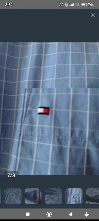 Camisa Tommy Hilfiger cuadros azul