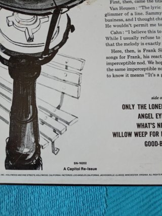 Frank Sinatra LP Only the Lonely