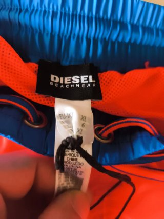Bañador Diesel Naranja y Azul