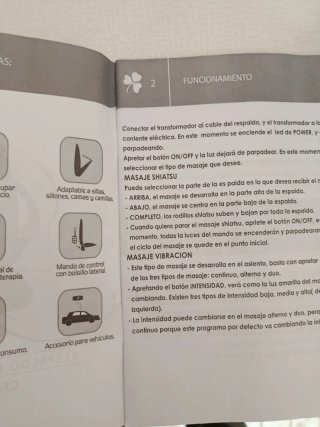 Respaldo de acupresion