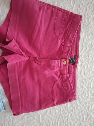 Shorts H&M Talla S/36 Rosa y Azul de stradivarius