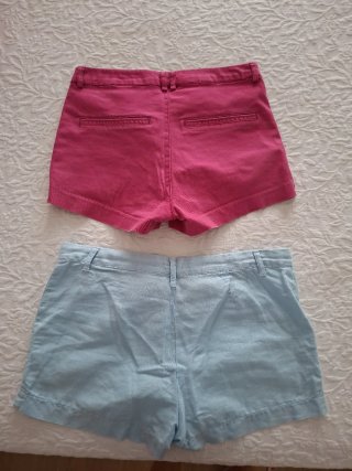 Shorts H&M Talla S/36 Rosa y Azul de stradivarius